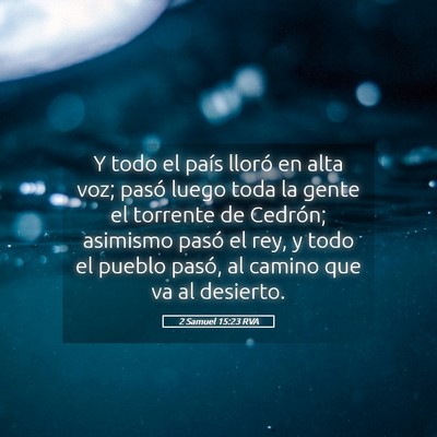 Picture 05 - 2 Samuel 15:23 RVA - Y todo el país lloró en alta voz; pasó luego - Bible Verse Picture