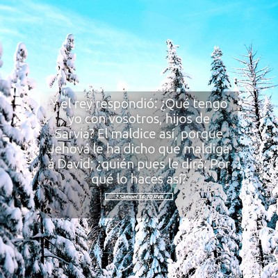 Picture 05 - 2 Samuel 16:10 RVA - Y el rey respondió: ¿Qué tengo yo con - Bible Verse Picture