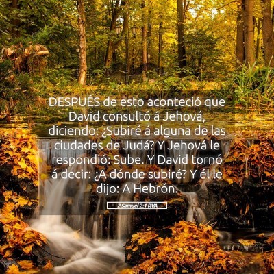 Picture 05 - 2 Samuel 2:1 RVA - DESPUÉS de esto aconteció que David consultó - Bible Verse Picture