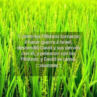 Picture 05 - 2 Samuel 21:15 RVA - Y como los Filisteos tornaron á hacer guerra á - Bible Verse Picture
