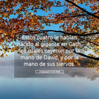Picture 05 - 2 Samuel 21:22 RVA - Estos cuatro le habían nacido al gigante en - Bible Verse Picture