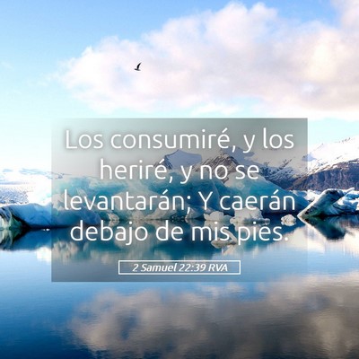 Picture 05 - 2 Samuel 22:39 RVA - Los consumiré, y los heriré, y no se - Bible Verse Picture