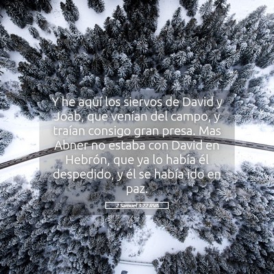 Picture 05 - 2 Samuel 3:22 RVA - Y he aquí los siervos de David y Joab, que - Bible Verse Picture