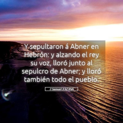 Picture 05 - 2 Samuel 3:32 RVA - Y sepultaron á Abner en Hebrón: y alzando el - Bible Verse Picture