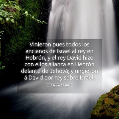 Picture 05 - 2 Samuel 5:3 RVA - Vinieron pues todos los ancianos de Israel al rey - Bible Verse Picture