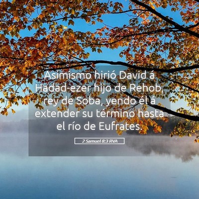 Picture 05 - 2 Samuel 8:3 RVA - Asimismo hirió David á Hadad-ezer hijo de - Bible Verse Picture