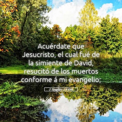 Picture 05 - 2 Timoteo 2:8 RVA - Acuérdate que Jesucristo, el cual fué de la - Bible Verse Picture