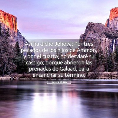 Picture 05 - Amós 1:13 RVA - Así ha dicho Jehová: Por tres pecados de los - Bible Verse Picture