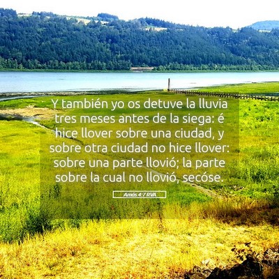 Picture 05 - Amós 4:7 RVA - Y también yo os detuve la lluvia tres meses - Bible Verse Picture