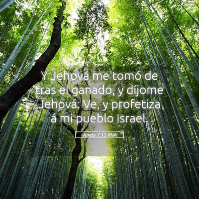Picture 05 - Amós 7:15 RVA - Y Jehová me tomó de tras el ganado, y díjome - Bible Verse Picture