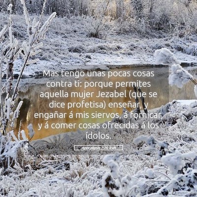 Picture 05 - Apocalipsis 2:20 RVA - Mas tengo unas pocas cosas contra ti: porque - Bible Verse Picture