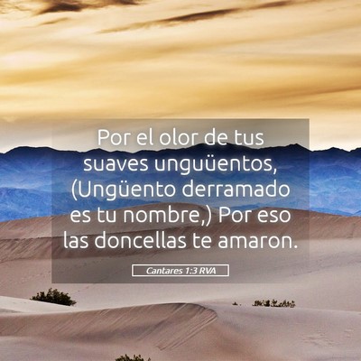 Picture 05 - Cantares 1:3 RVA - Por el olor de tus suaves unguüentos, (Ungüento - Bible Verse Picture