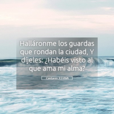 Picture 05 - Cantares 3:3 RVA - Halláronme los guardas que rondan la ciudad, Y - Bible Verse Picture