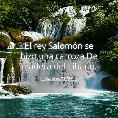 Picture 05 - Cantares 3:9 RVA - El rey Salomón se hizo una carroza De madera del - Bible Verse Picture