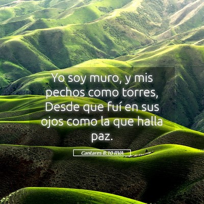 Picture 05 - Cantares 8:10 RVA - Yo soy muro, y mis pechos como torres, Desde que - Bible Verse Picture