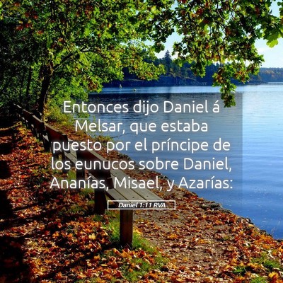Picture 05 - Daniel 1:11 RVA - Entonces dijo Daniel á Melsar, que estaba puesto - Bible Verse Picture