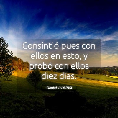 Picture 05 - Daniel 1:14 RVA - Consintió pues con ellos en esto, y probó con - Bible Verse Picture