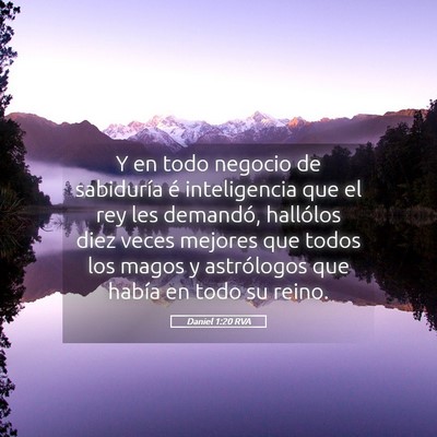 Picture 05 - Daniel 1:20 RVA - Y en todo negocio de sabiduría é inteligencia - Bible Verse Picture