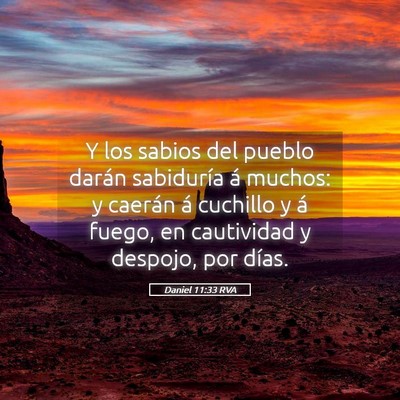 Picture 05 - Daniel 11:33 RVA - Y los sabios del pueblo darán sabiduría á - Bible Verse Picture