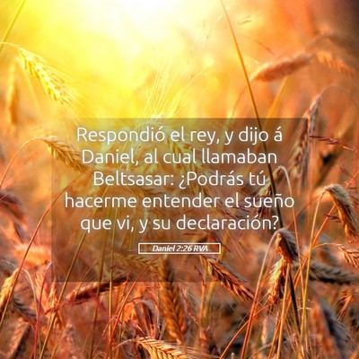 Picture 05 - Daniel 2:26 RVA - Respondió el rey, y dijo á Daniel, al cual - Bible Verse Picture