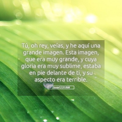 Picture 05 - Daniel 2:31 RVA - Tú, oh rey, veías, y he aquí una grande - Bible Verse Picture