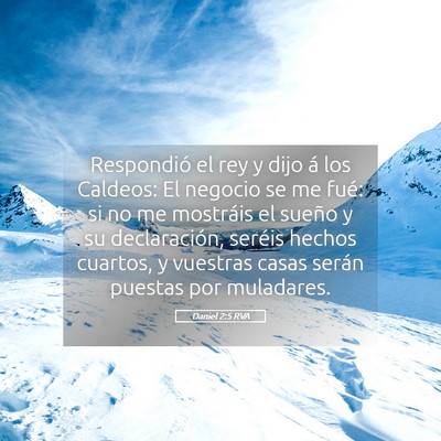Picture 05 - Daniel 2:5 RVA - Respondió el rey y dijo á los Caldeos: El - Bible Verse Picture