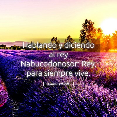 Picture 05 - Daniel 3:9 RVA - Hablando y diciendo al rey Nabucodonosor: Rey, - Bible Verse Picture