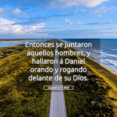 Picture 05 - Daniel 6:11 RVA - Entonces se juntaron aquellos hombres, y hallaron - Bible Verse Picture