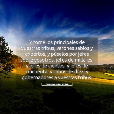 Picture 05 - Deuteronomio 1:15 RVA - Y tomé los principales de vuestras tribus, - Bible Verse Picture