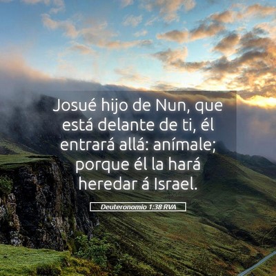 Picture 05 - Deuteronomio 1:38 RVA - Josué hijo de Nun, que está delante de ti, él - Bible Verse Picture