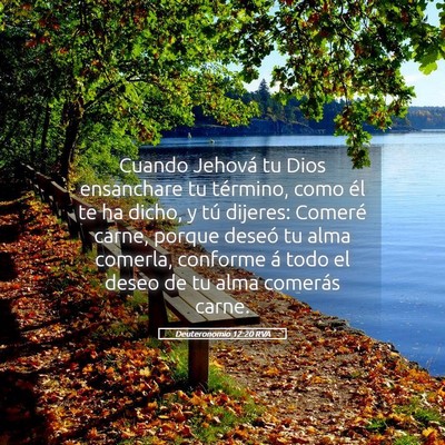Picture 05 - Deuteronomio 12:20 RVA - Cuando Jehová tu Dios ensanchare tu término, - Bible Verse Picture