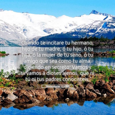 Picture 05 - Deuteronomio 13:6 RVA - Cuando te incitare tu hermano, hijo de tu madre, - Bible Verse Picture