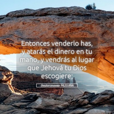 Picture 05 - Deuteronomio 14:25 RVA - Entonces venderlo has, y atarás el dinero en tu - Bible Verse Picture