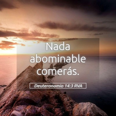 Picture 05 - Deuteronomio 14:3 RVA - Nada abominable - Bible Verse Picture