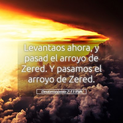 Picture 05 - Deuteronomio 2:13 RVA - Levantaos ahora, y pasad el arroyo de Zered. Y - Bible Verse Picture