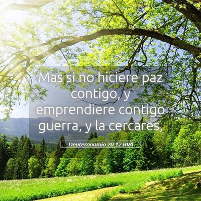 Picture 05 - Deuteronomio 20:12 RVA - Mas si no hiciere paz contigo, y emprendiere - Bible Verse Picture