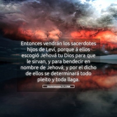 Picture 05 - Deuteronomio 21:5 RVA - Entonces vendrán los sacerdotes hijos de Leví, - Bible Verse Picture