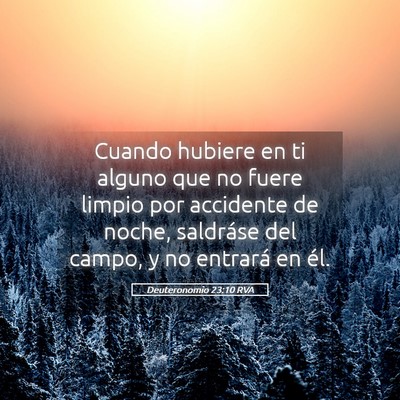 Picture 05 - Deuteronomio 23:10 RVA - Cuando hubiere en ti alguno que no fuere limpio - Bible Verse Picture