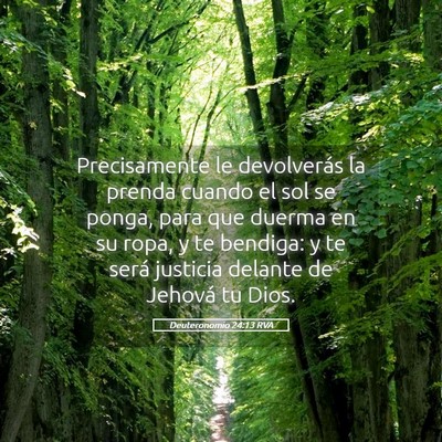 Picture 05 - Deuteronomio 24:13 RVA - Precisamente le devolverás la prenda cuando el - Bible Verse Picture