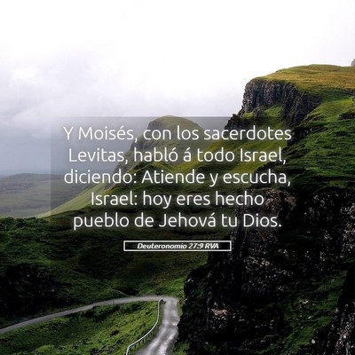 Picture 05 - Deuteronomio 27:9 RVA - Y Moisés, con los sacerdotes Levitas, habló á - Bible Verse Picture