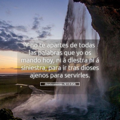 Picture 05 - Deuteronomio 28:14 RVA - Y no te apartes de todas las palabras que yo os - Bible Verse Picture