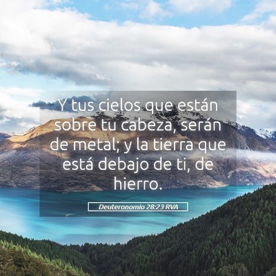 Picture 05 - Deuteronomio 28:23 RVA - Y tus cielos que están sobre tu cabeza, serán - Bible Verse Picture