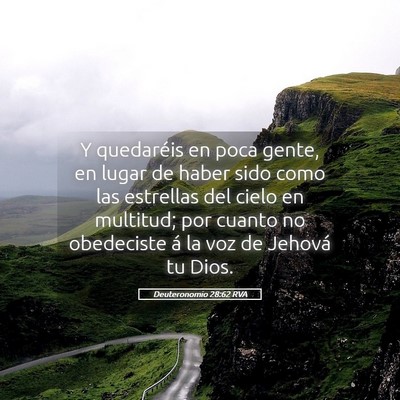Picture 05 - Deuteronomio 28:62 RVA - Y quedaréis en poca gente, en lugar de haber - Bible Verse Picture