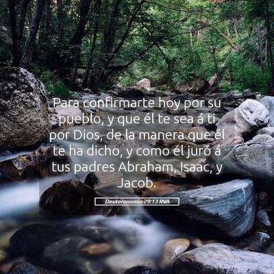 Picture 05 - Deuteronomio 29:13 RVA - Para confirmarte hoy por su pueblo, y que él te - Bible Verse Picture