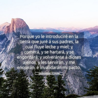 Picture 05 - Deuteronomio 31:20 RVA - Porque yo le introduciré en la tierra que juré - Bible Verse Picture