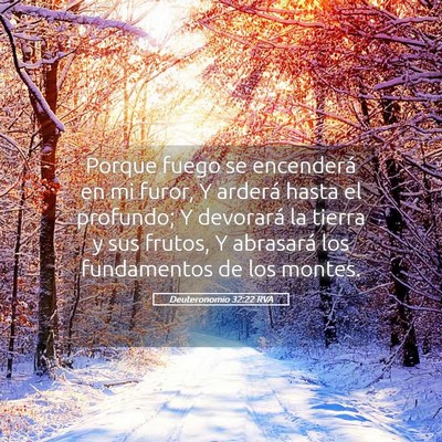 Picture 05 - Deuteronomio 32:22 RVA - Porque fuego se encenderá en mi furor, Y arderá - Bible Verse Picture