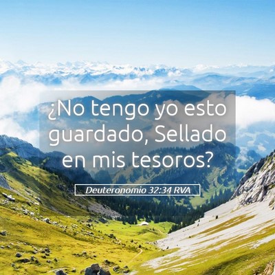 Picture 05 - Deuteronomio 32:34 RVA - ¿No tengo yo esto guardado, Sellado en mis - Bible Verse Picture