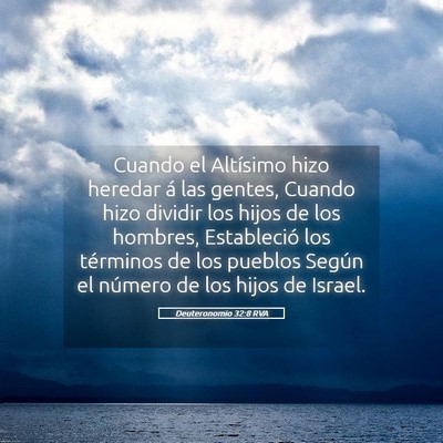 Picture 05 - Deuteronomio 32:8 RVA - Cuando el Altísimo hizo heredar á las gentes, - Bible Verse Picture