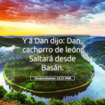 Picture 05 - Deuteronomio 33:22 RVA - Y á Dan dijo: Dan, cachorro de león: Saltará - Bible Verse Picture