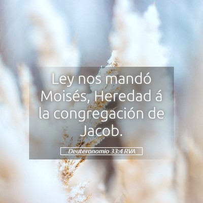 Picture 05 - Deuteronomio 33:4 RVA - Ley nos mandó Moisés, Heredad á la - Bible Verse Picture